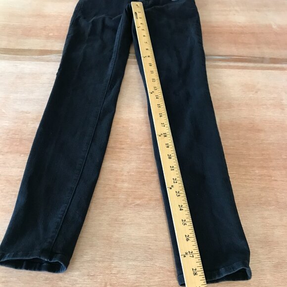Frame Le Skinny De Jeanne Jeans Women 27 Black Mid Rise Stretch Preppy Sculpting - Picture 8 of 14